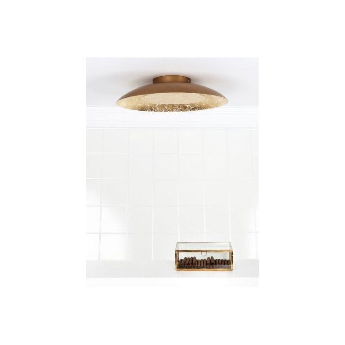 Gouden plafonnière modern, Foskal, 12W, 2700K LED