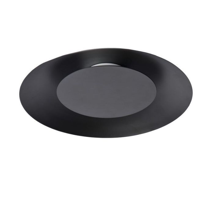 Zwarte plafonniere Foskal, Rond