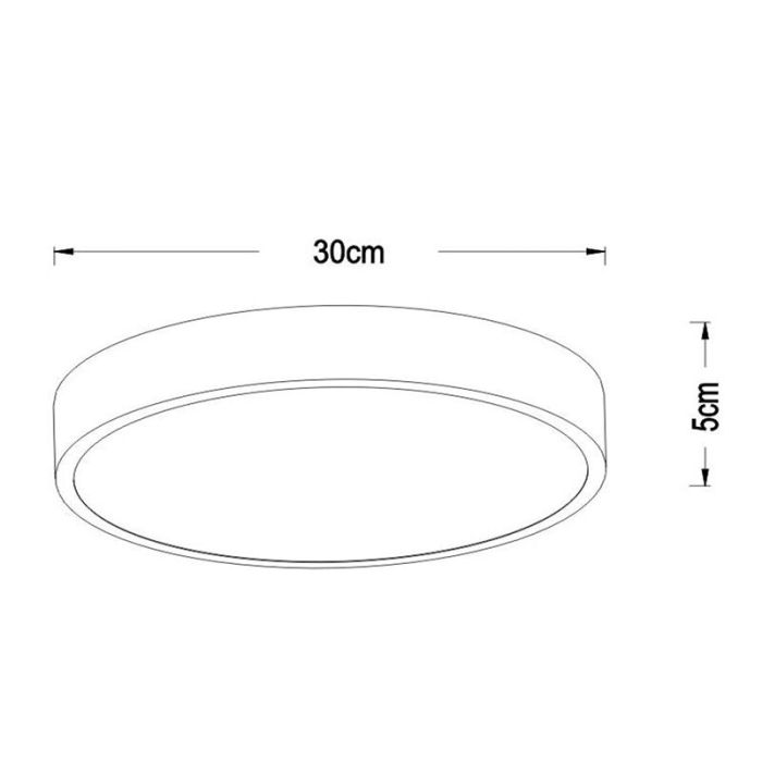 Gouden plafonnière modern, Unar, 18W, 2700K LED, 3-staps dimbaar