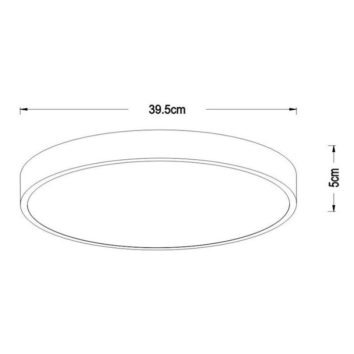 Gouden plafonnière modern, Unar, 24W, 2700K LED, 3-staps dimbaar