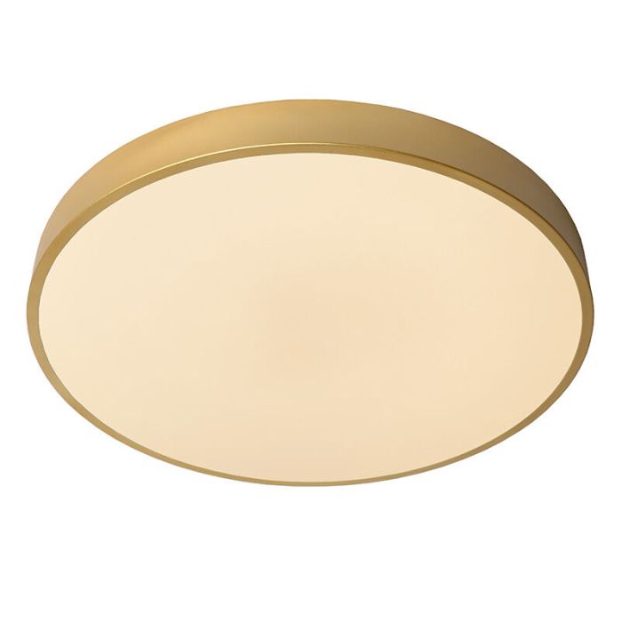 Gouden plafonnière modern, Unar, 36W, 2700K LED, 3-staps dimbaar