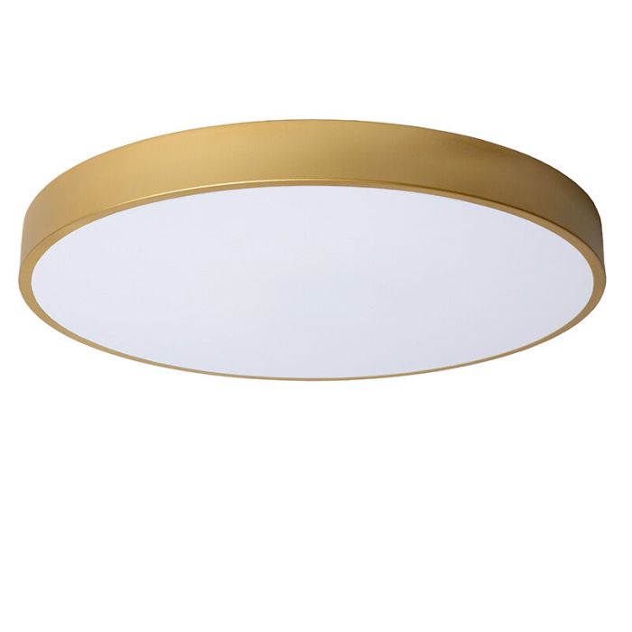 Gouden plafonnière modern, Unar, 36W, 2700K LED, 3-staps dimbaar