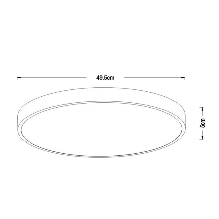 Gouden plafonnière modern, Unar, 36W, 2700K LED, 3-staps dimbaar