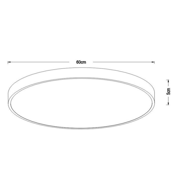 Gouden plafonnière modern, Unar, 60W, 2700K LED, 3-staps dimbaar