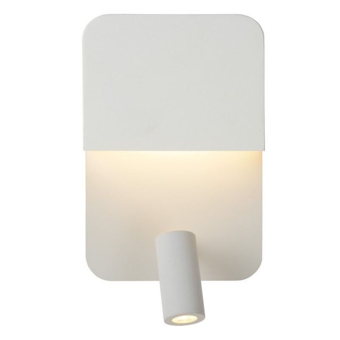 Witte wandlamp modern, Boxer, 5W, 3000K LED, met schakelaar
