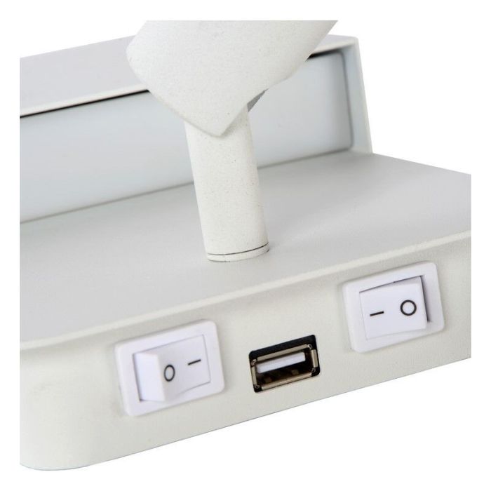 Witte wandlamp modern, Boxer, 5W, 3000K LED, met schakelaar