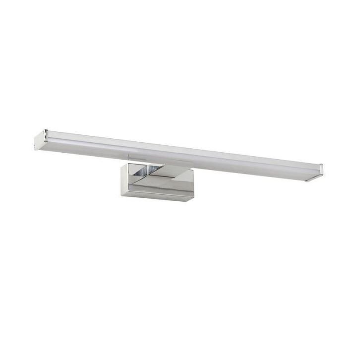 Mat chroom wandlamp Onno, Rechthoek