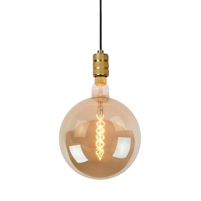 Gouden klassieke hanglamp, Jova, metaal