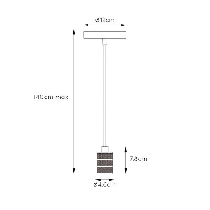 Zwarte klassieke hanglamp, Jova, metaal