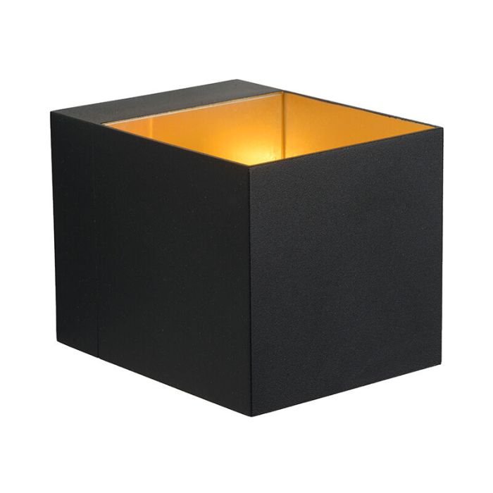 Zwarte moderne wandlamp, Devi, metaal