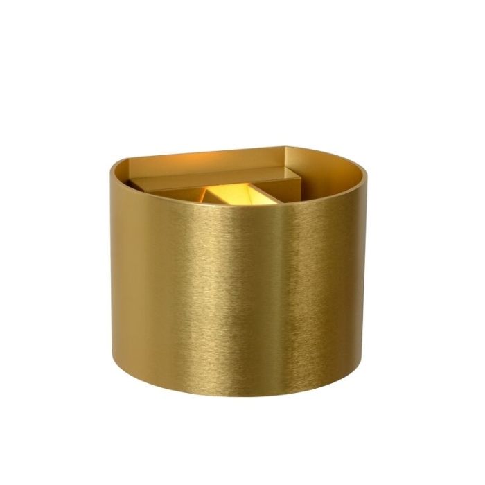 Gouden wandlamp Xio, aluminium