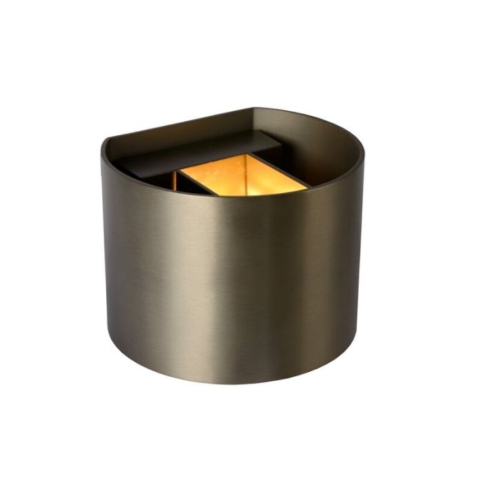 Bruine wandlamp Xio, aluminium