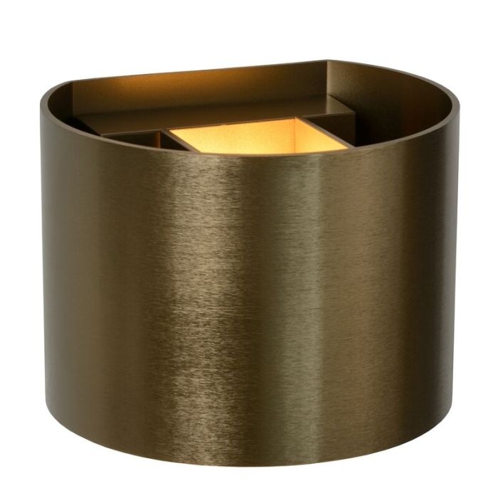 Bruine wandlamp Xio, aluminium