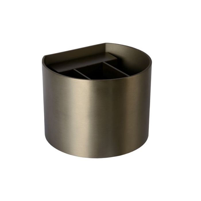 Bruine wandlamp Xio, aluminium