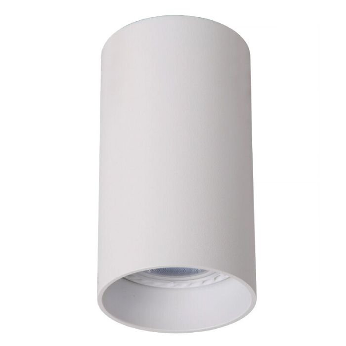 Moderne witte dim to warm opbouwspot Delto, aluminium, rond