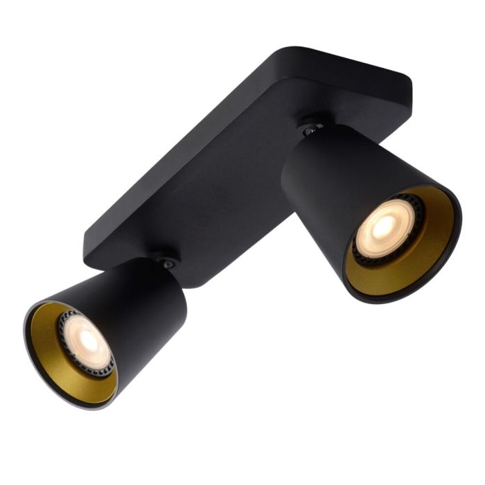Zwarte plafondspot Turnon, aluminium