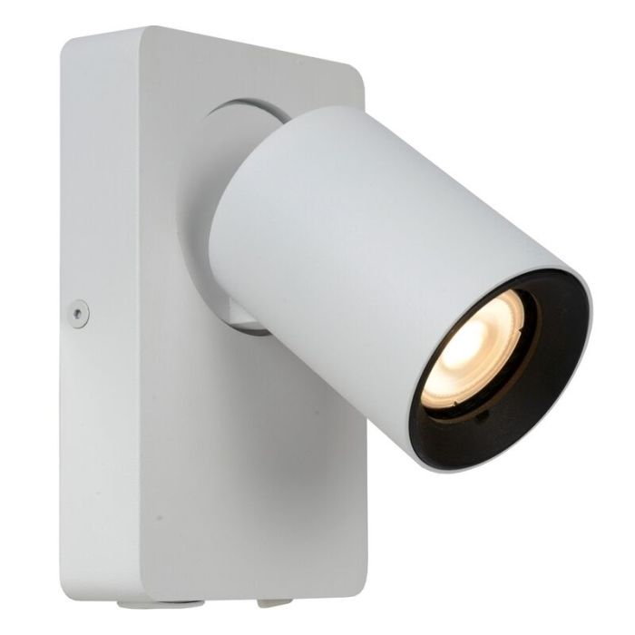 Witte wandspot Nigel, aluminium