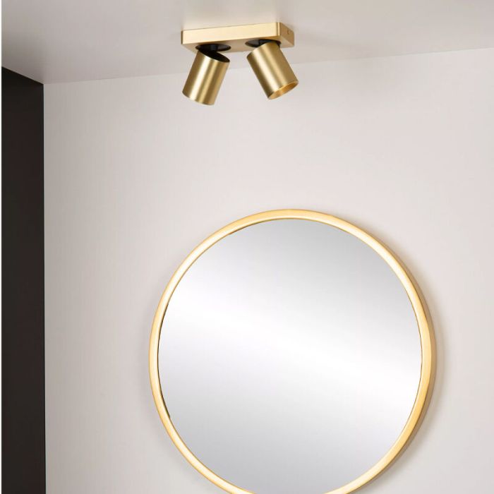 Gouden moderne plafondspot, Nigel, aluminium