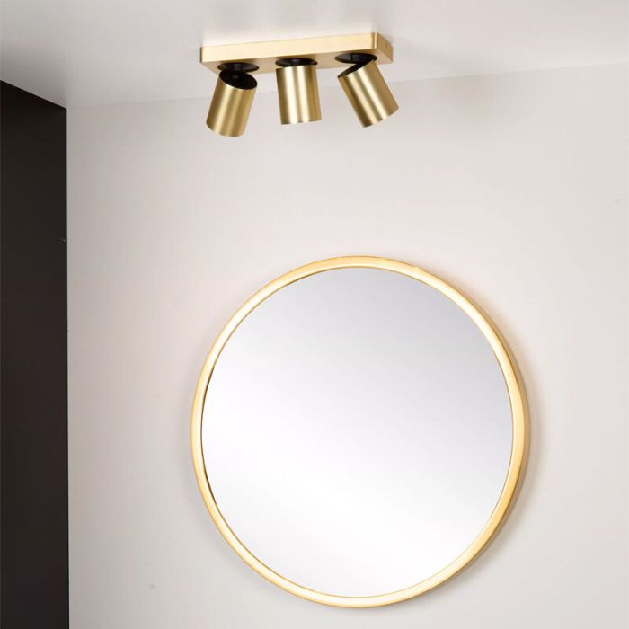 Gouden moderne plafondspot, Nigel, aluminium