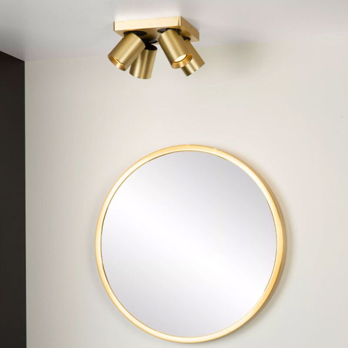 Gouden moderne plafondspot, Nigel, aluminium