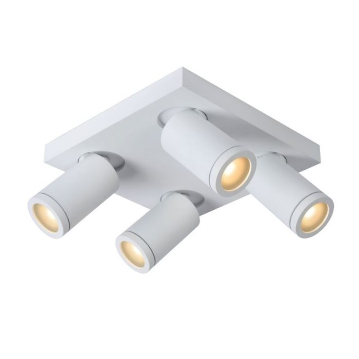 Witte plafondspot Taylor, aluminium, IP44