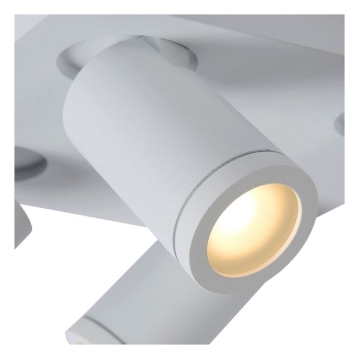 Witte plafondspot Taylor, aluminium, IP44