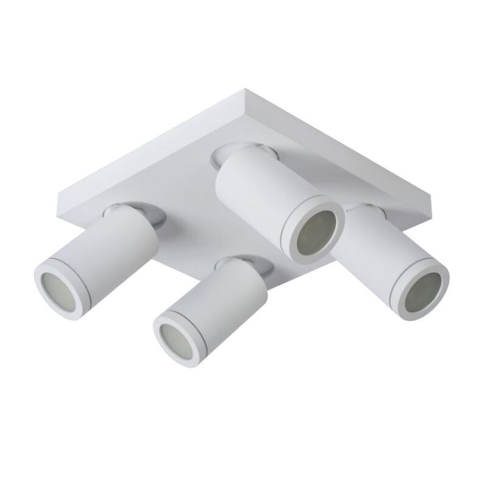 Witte plafondspot Taylor, aluminium, IP44