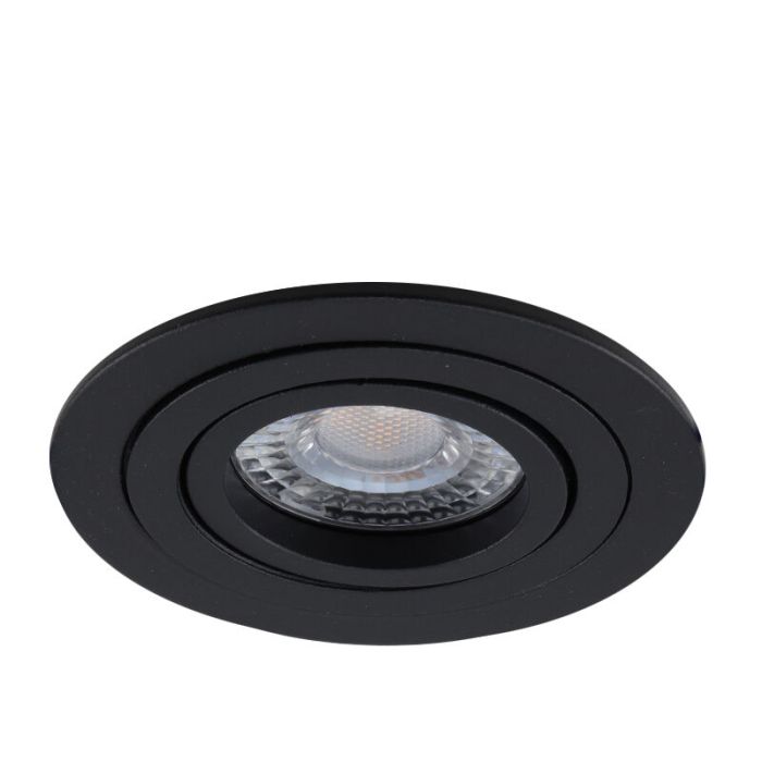 Aluminium smart inbouwspot zwart, Scott, 4,5W, RGBW