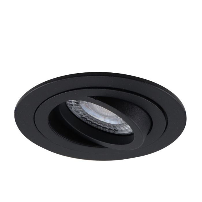 Aluminium smart inbouwspot zwart, Scott, 4,5W, RGBW