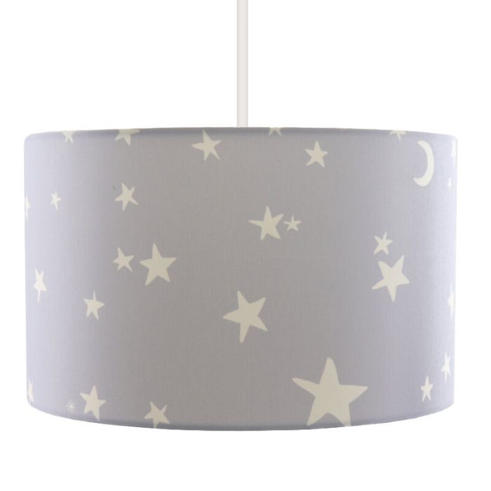 Grijze sterren hanglamp Stars, kinderkamer
