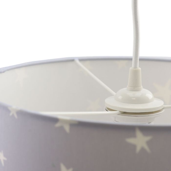 Grijze sterren hanglamp Stars, kinderkamer