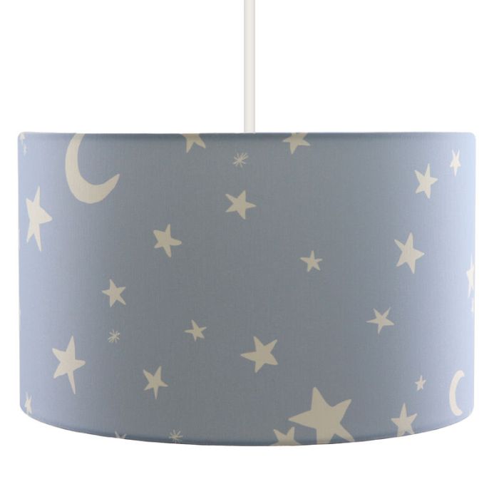 Blauwe sterren hanglamp Stars, kinderkamer