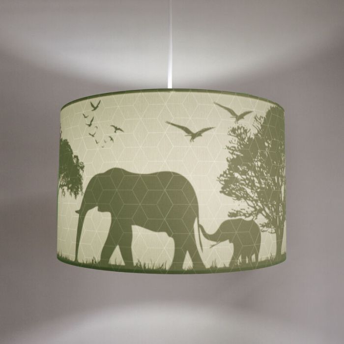 Mint dieren hanglamp Safari, Binnenzijde doorschijnend