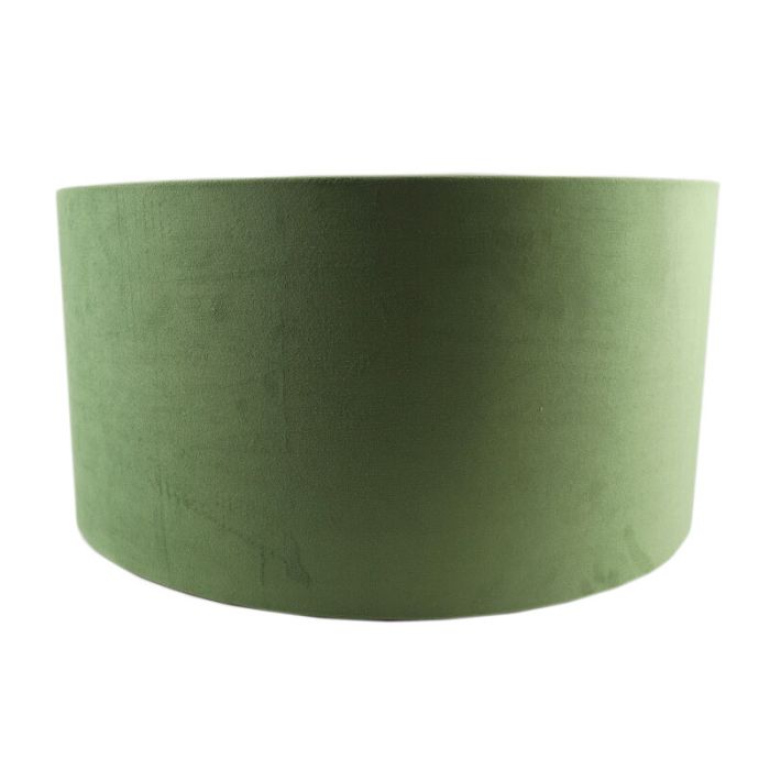 Olijfgroene en gouden velours lampenkap Melanie, 50 cm