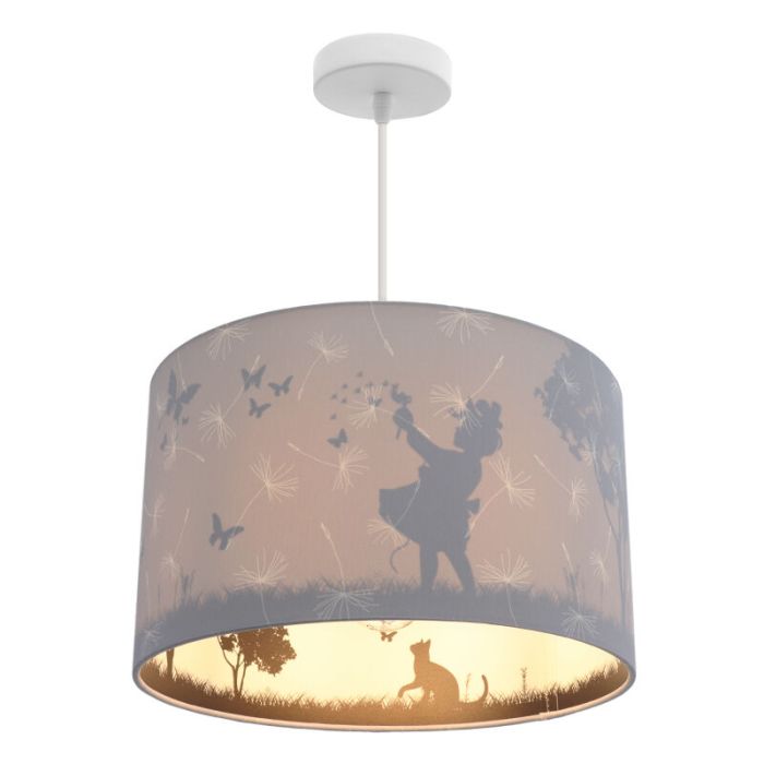 Grijze kinderkamer hanglamp Vlinders