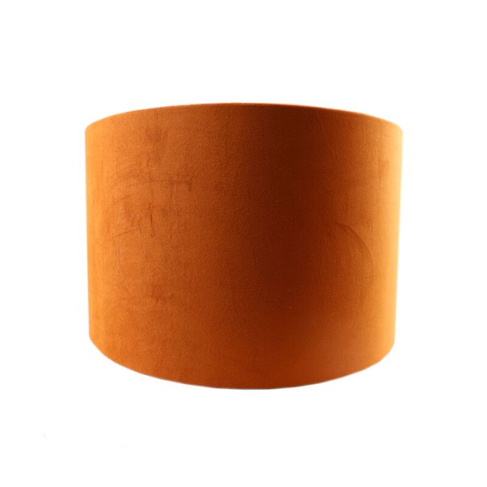 Oranje/gouden velours lampenkap Madelyn, 30 cm