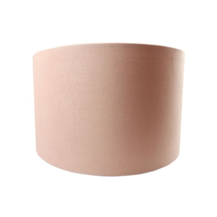 Lichtroze/gouden velours lampenkap Madelyn, 30 cm