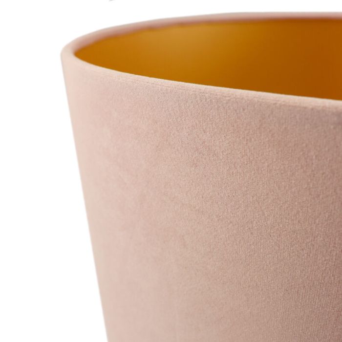 Lichtroze/gouden velours lampenkap Madelyn, 30 cm
