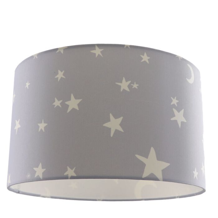 Grijze kinderlamp Stars