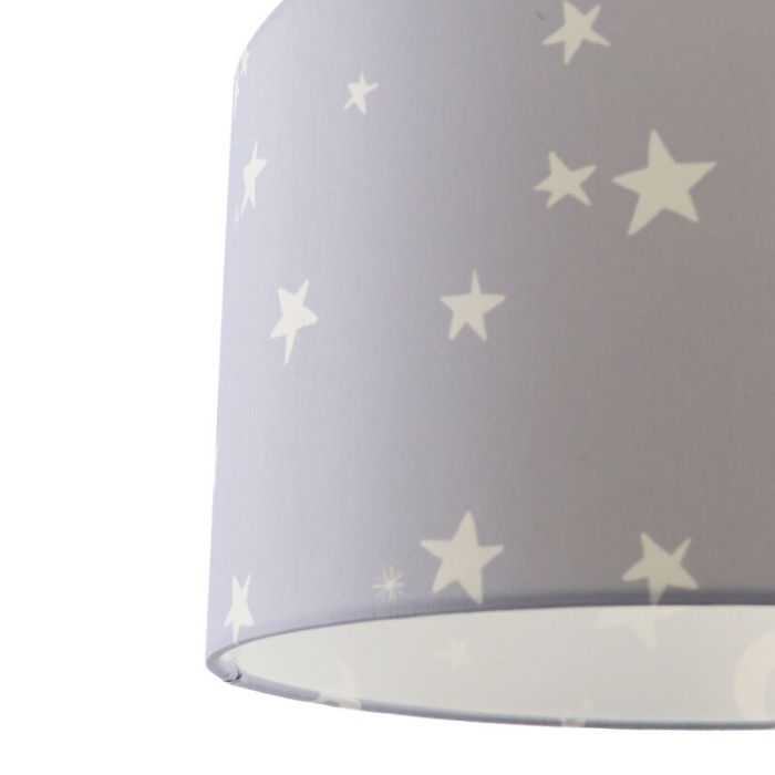 Grijze kinderlamp Stars