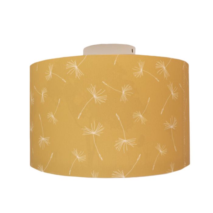 Okergele kinderkamer plafondlamp Vlinders