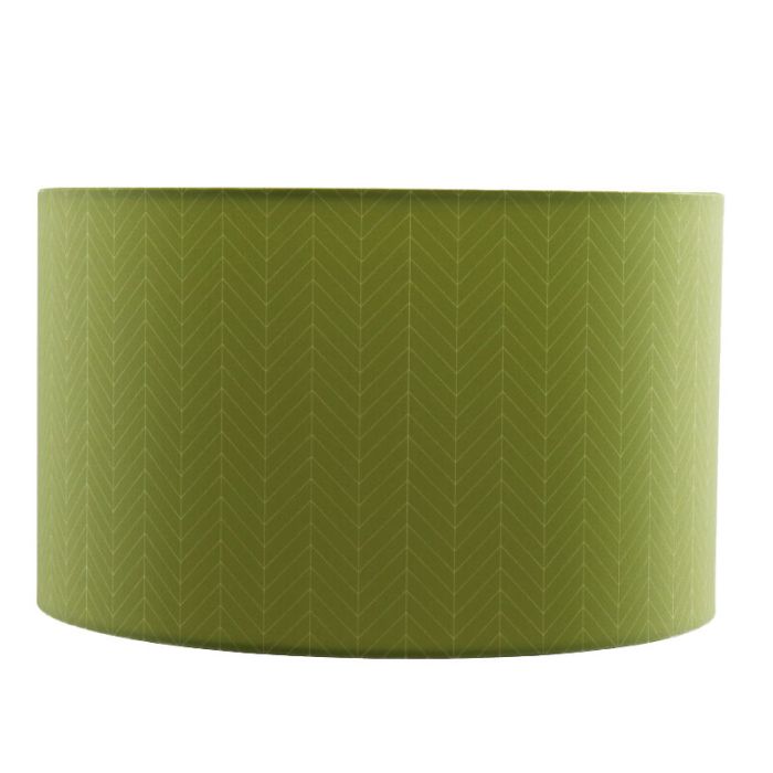 Olijfgroene plafondlamp met lijntjesmotief