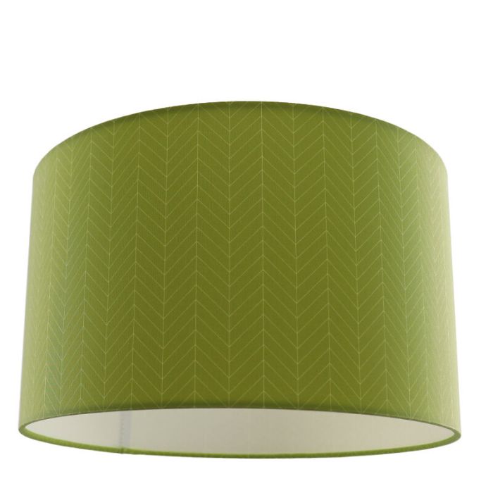 Olijfgroene plafondlamp met lijntjesmotief