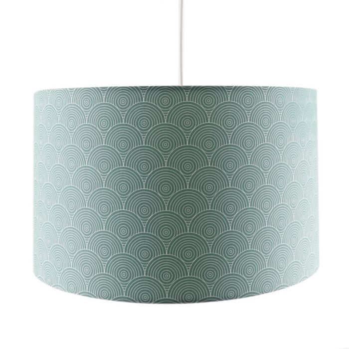 Groene hanglamp met rondjes motief