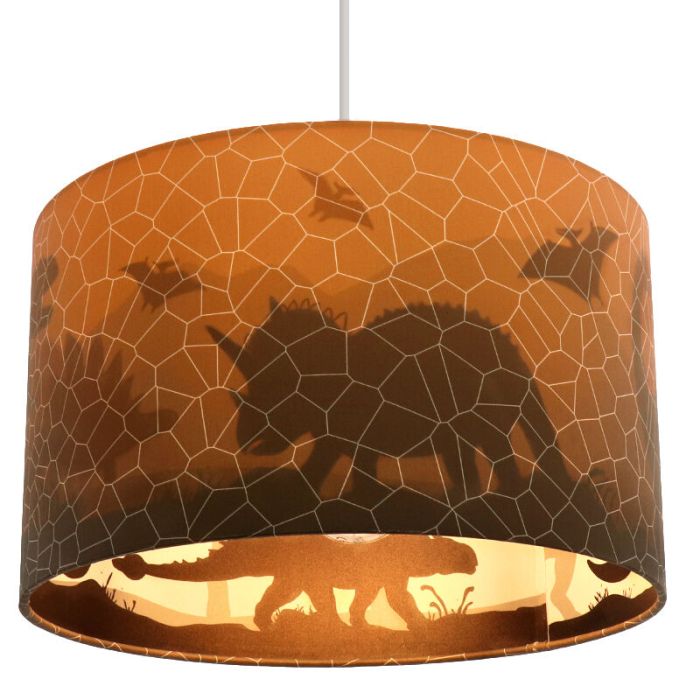 Oranje hanglamp Dino, binnenzijde doorschijnend