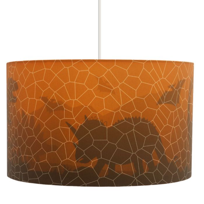 Oranje hanglamp Dino, binnenzijde doorschijnend