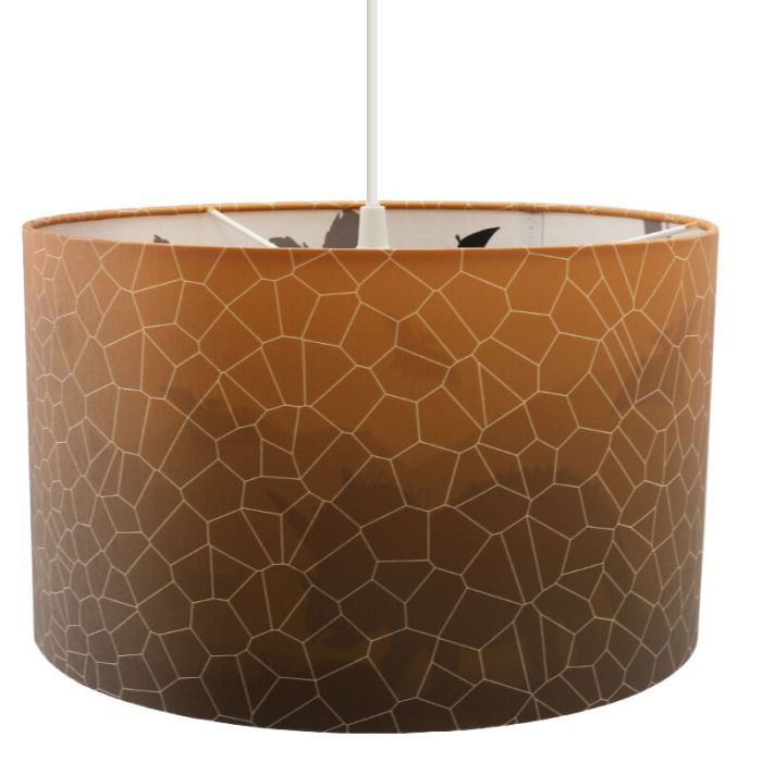 Oranje hanglamp Dino, binnenzijde doorschijnend