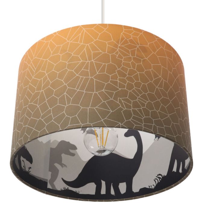 Oranje hanglamp Dino, binnenzijde doorschijnend