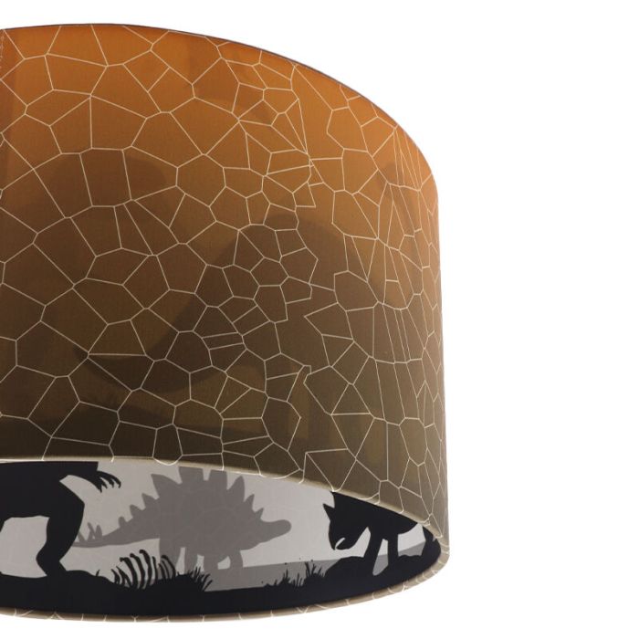 Oranje hanglamp Dino, binnenzijde doorschijnend
