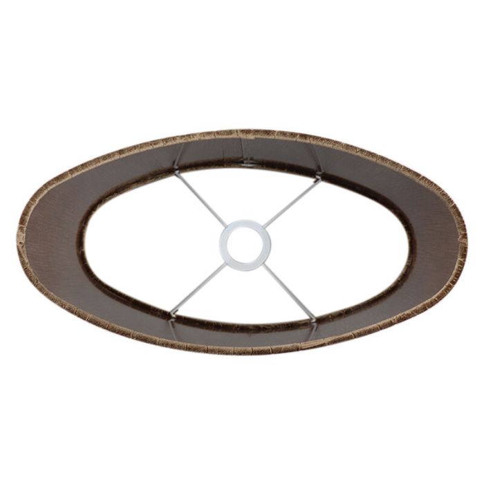 40 cm ovale velours bruine lampenkap croco stof, Emilius